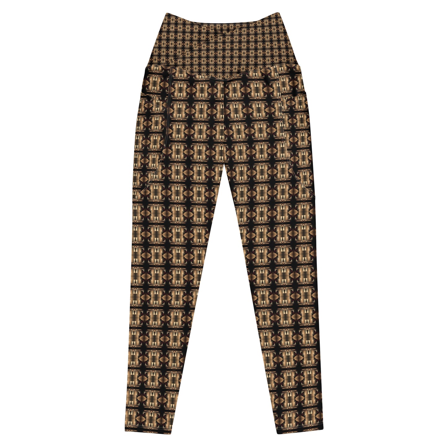 Platinum Ladies Crossover Leggings with Pockets (Full Print) - The God Ball Originals by Chris Rabalais (2024)