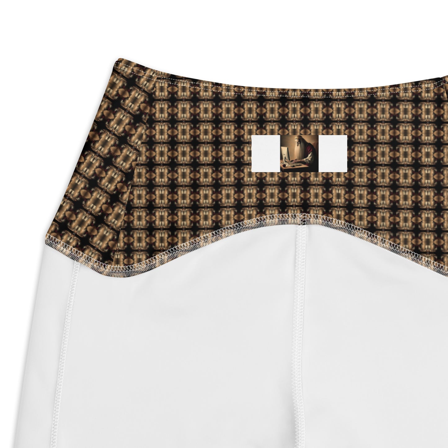 Platinum Ladies Crossover Leggings with Pockets (Full Print) - The God Ball Originals by Chris Rabalais (2024)