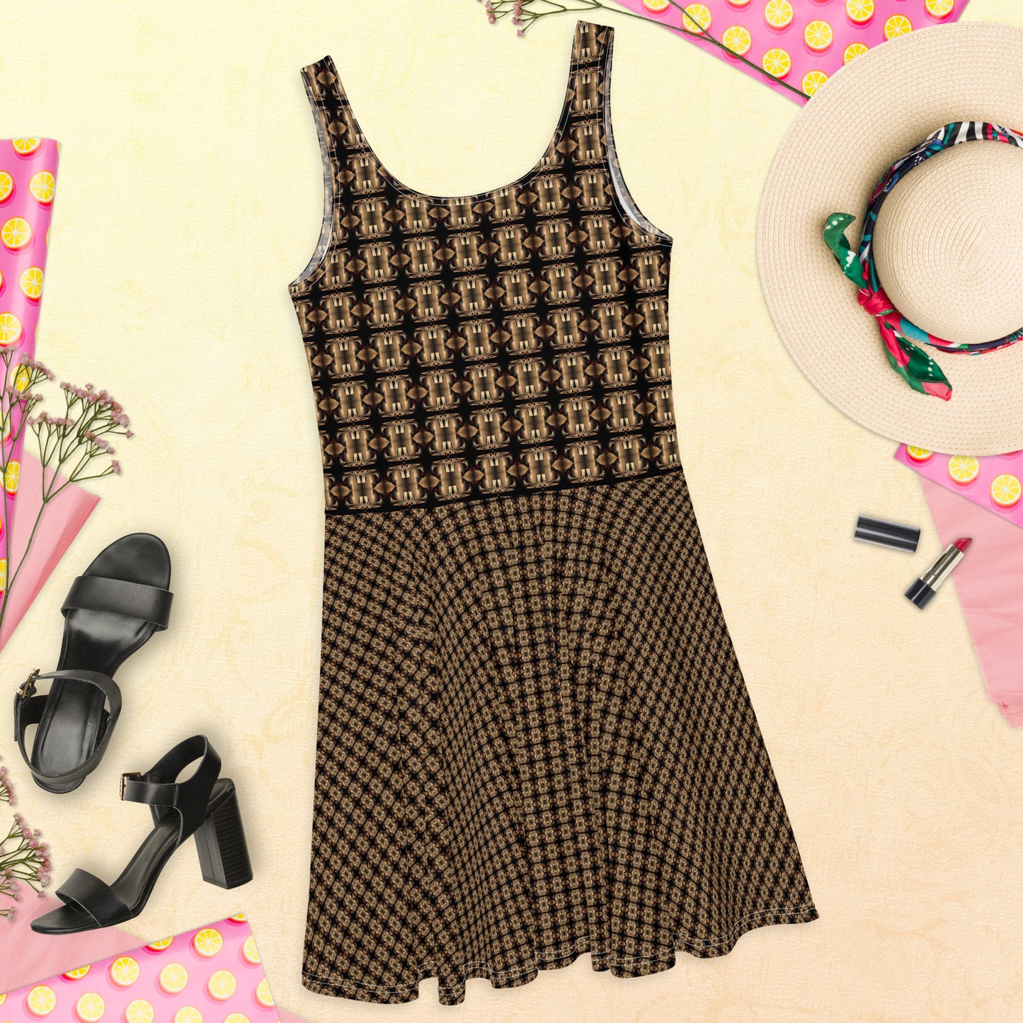 Platinum Skater Dress (Full Print) - The God Ball Originals by Chris Rabalais (2024)