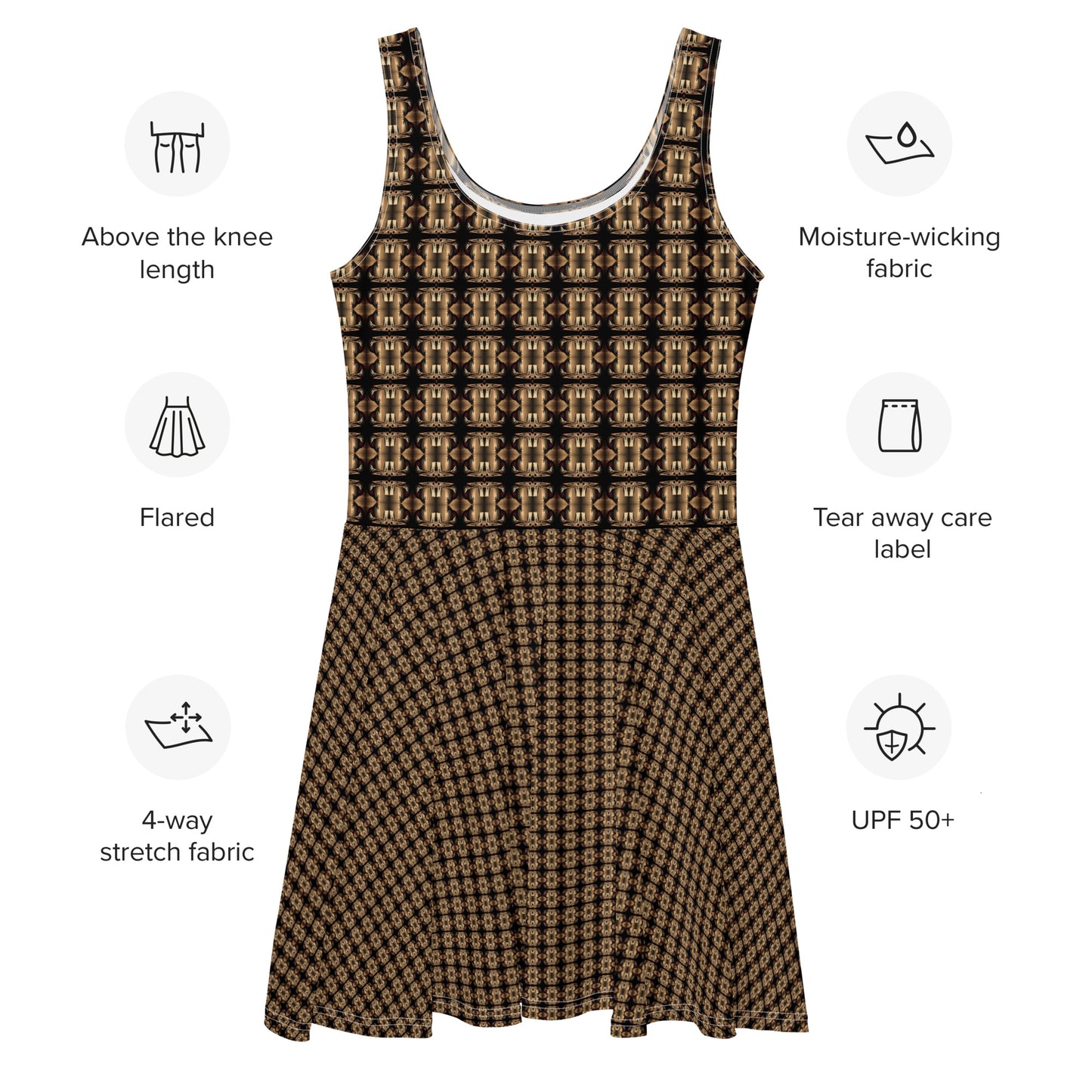Platinum Skater Dress (Full Print) - The God Ball Originals by Chris Rabalais (2024)