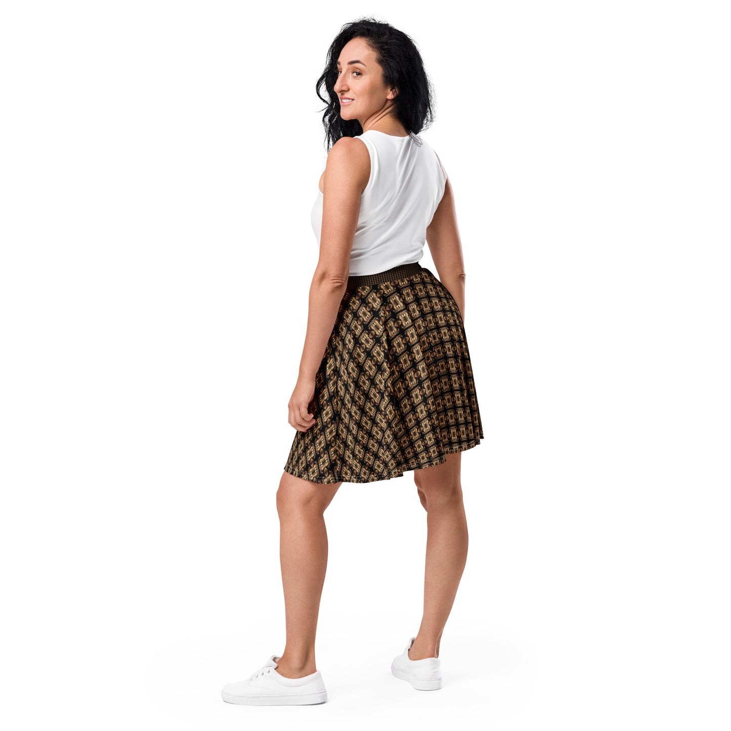 Premium Ladies Skater Skirt (Full Print) - The God Ball Originals by Chris Rabalais (2024)