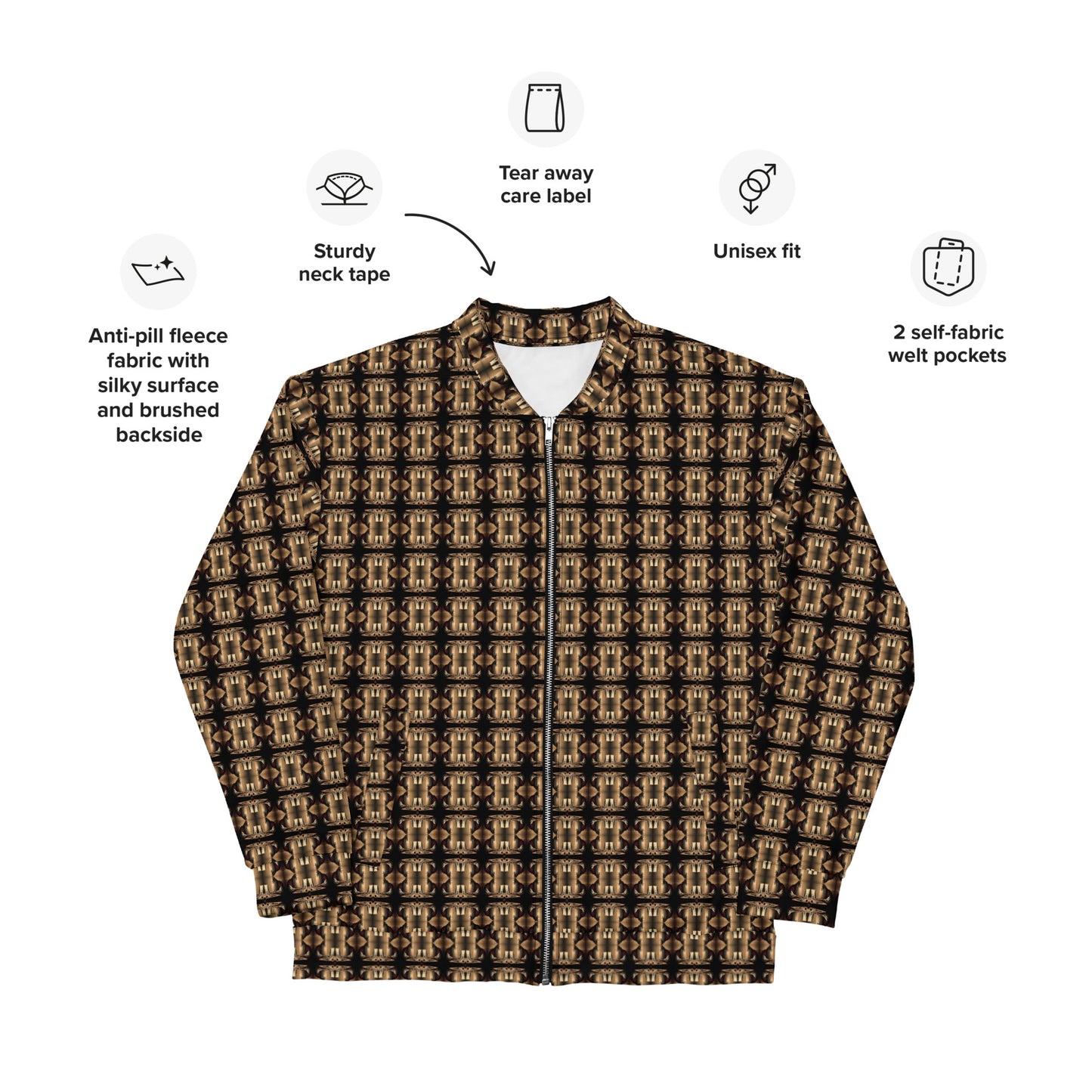 Unisex Bomber Jacket (Full Print) - The God Ball Originals by Chris Rabalais (2024)