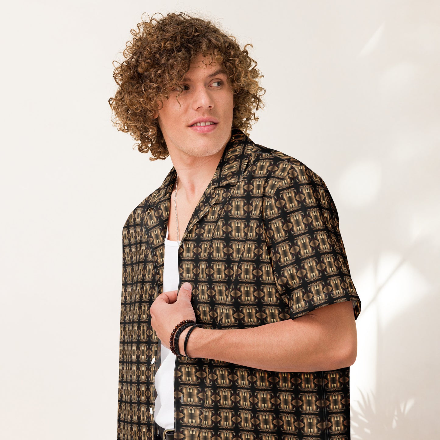 Platinum Unisex Button Shirt (Full Print) - The God Ball Originals by Chris Rabalais (2024)