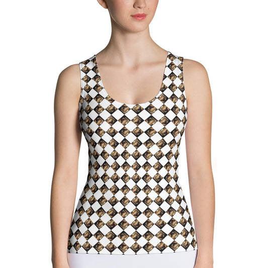 Diamond Gold Tank Top (Full Print) - The God Ball Originals by Chris Rabalais (2024)