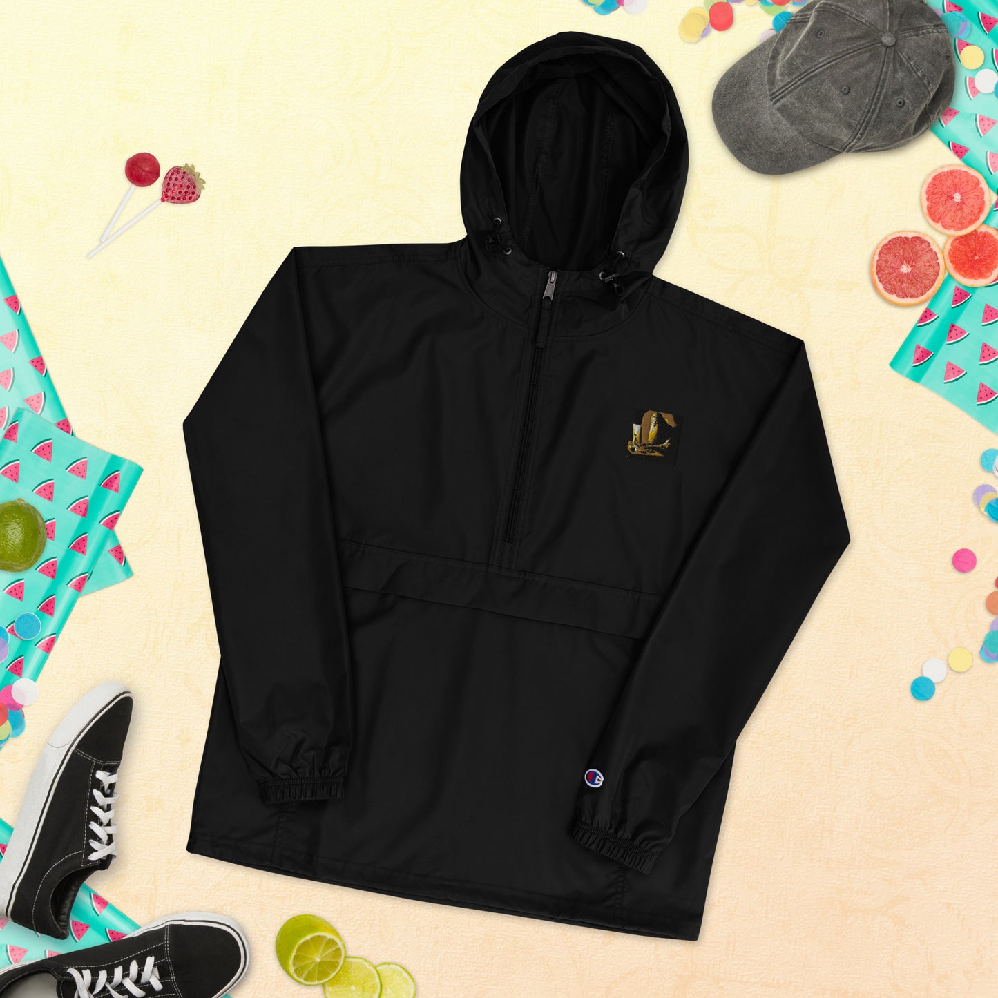 Embroidered Champion Packable Jacket - The God Ball Originals by Chris Rabalais (2024)