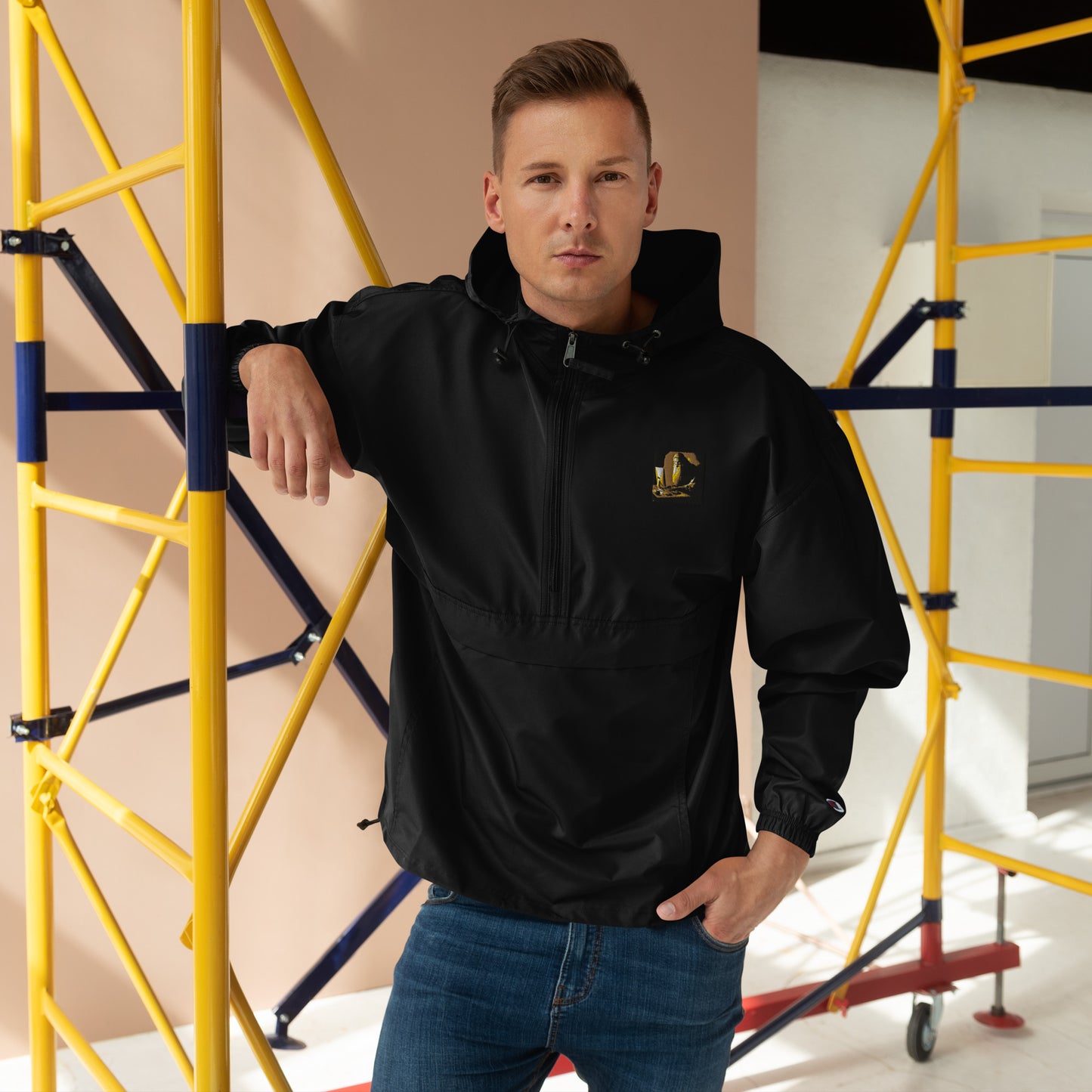 Embroidered Champion Packable Jacket - The God Ball Originals by Chris Rabalais (2024)