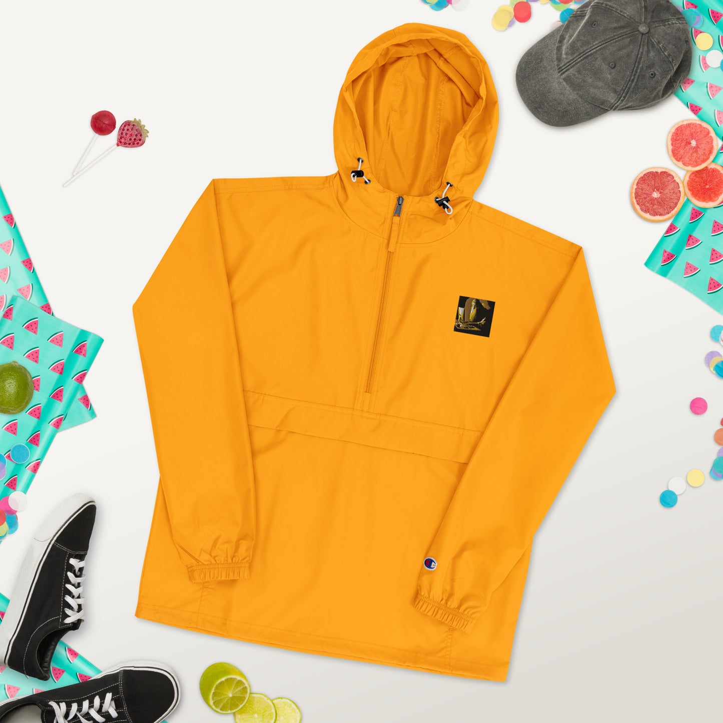 Embroidered Champion Packable Jacket - The God Ball Originals by Chris Rabalais (2024)