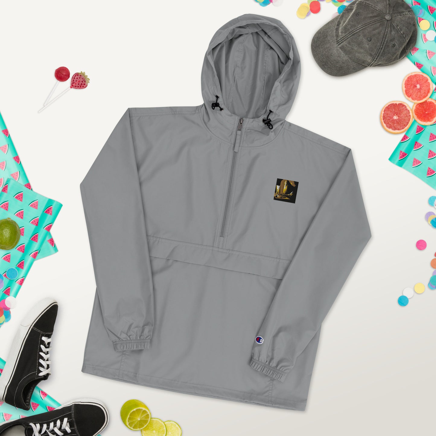 Embroidered Champion Packable Jacket - The God Ball Originals by Chris Rabalais (2024)