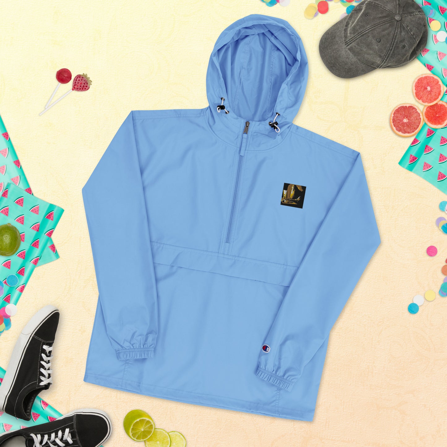 Embroidered Champion Packable Jacket - The God Ball Originals by Chris Rabalais (2024)