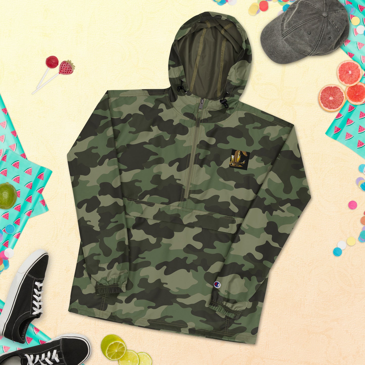 Embroidered Champion Packable Jacket - The God Ball Originals by Chris Rabalais (2024)