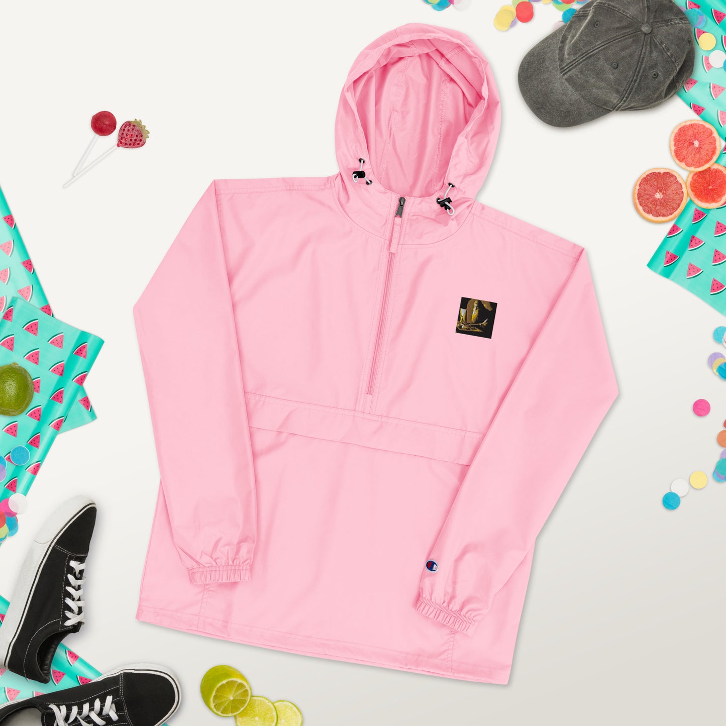 Embroidered Champion Packable Jacket - The God Ball Originals by Chris Rabalais (2024)