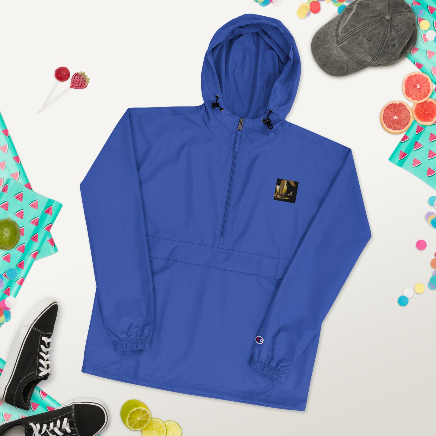 Embroidered Champion Packable Jacket - The God Ball Originals by Chris Rabalais (2024)