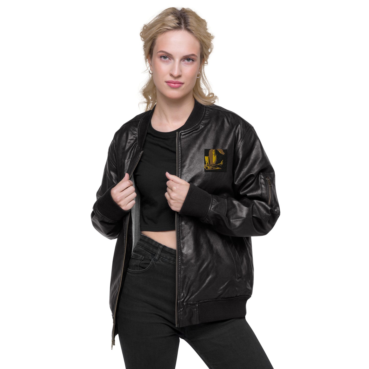 Leather Bomber Jacket - The God Ball Originals by Chris Rabalais (2024)