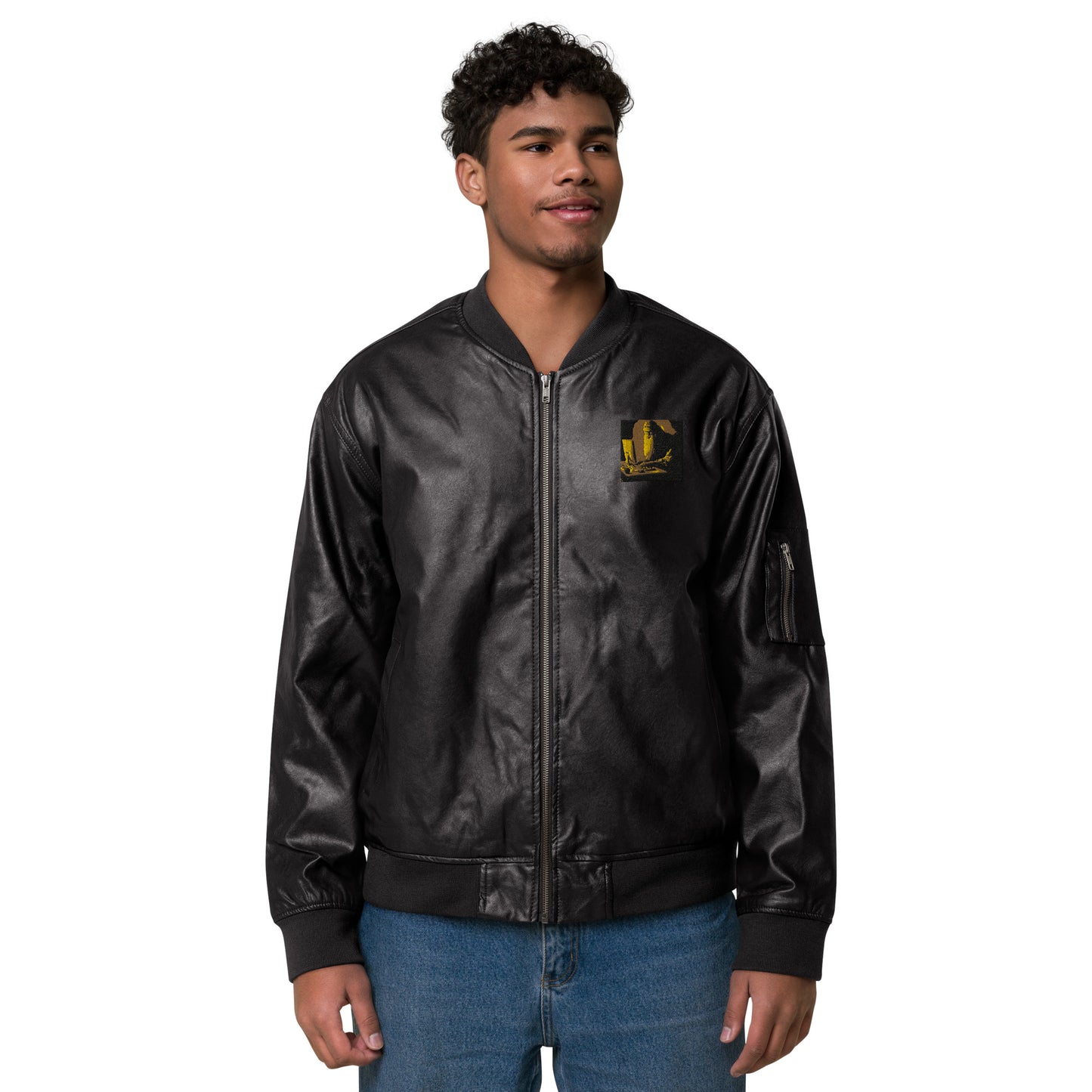 Leather Bomber Jacket - The God Ball Originals by Chris Rabalais (2024)