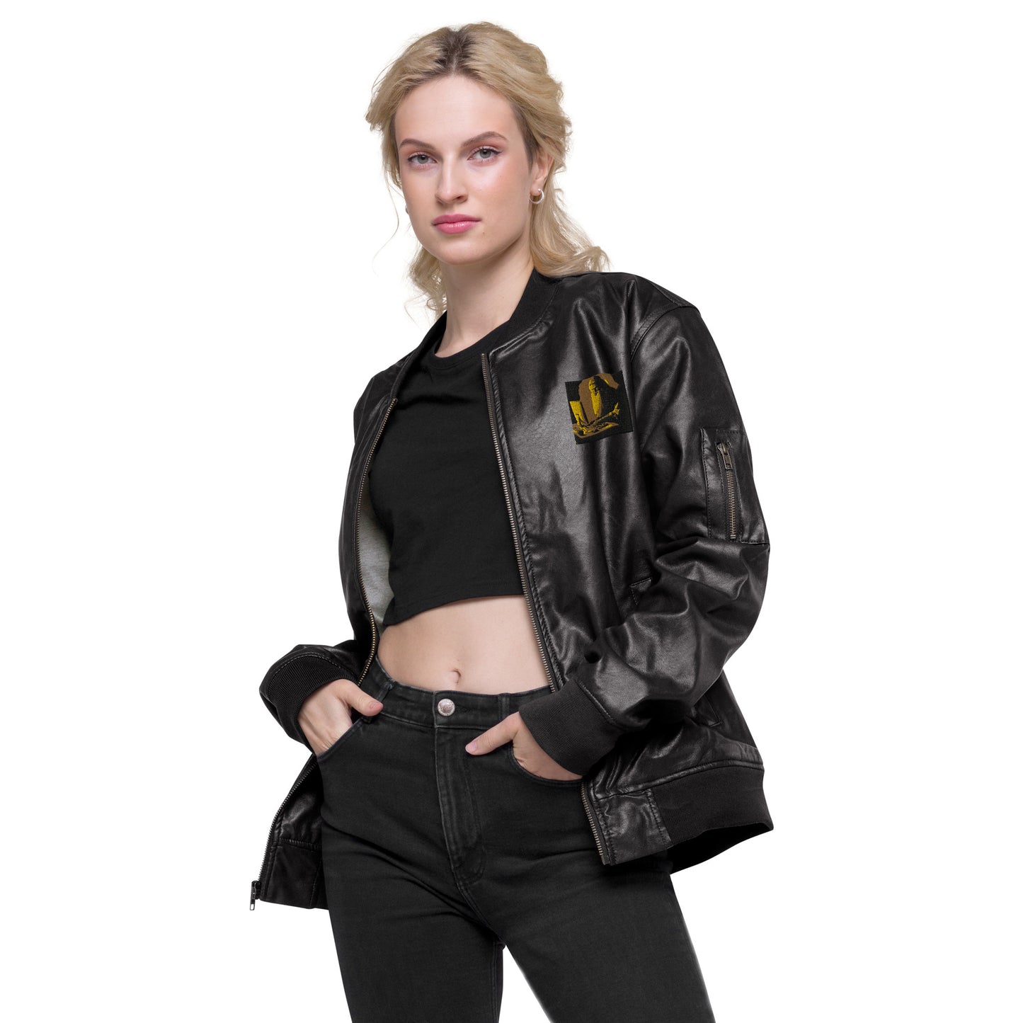 Leather Bomber Jacket - The God Ball Originals by Chris Rabalais (2024)