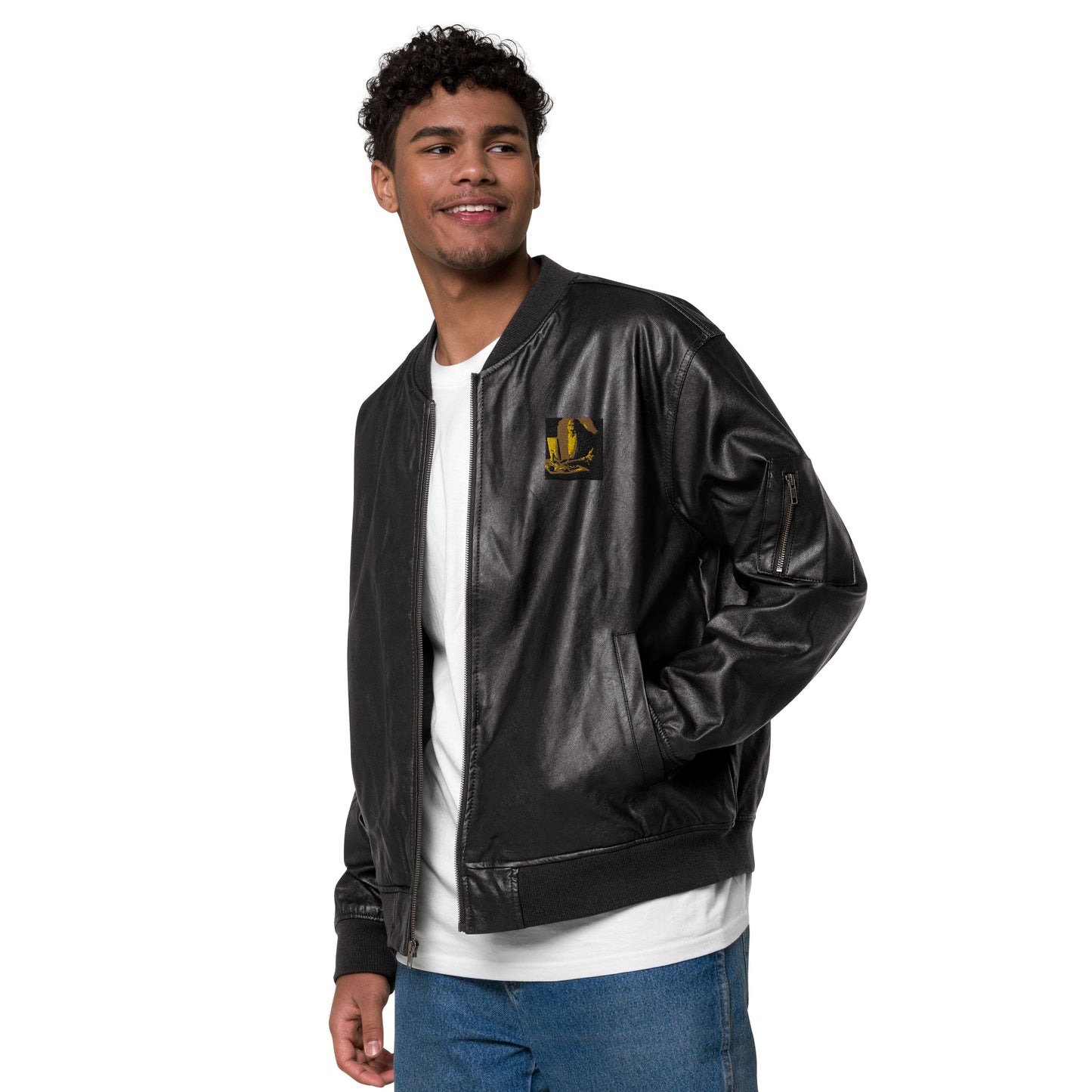 Leather Bomber Jacket - The God Ball Originals by Chris Rabalais (2024)