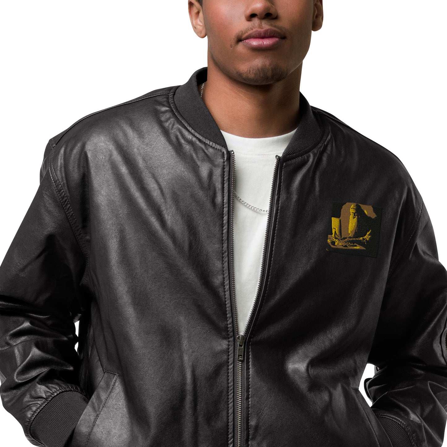 Leather Bomber Jacket - The God Ball Originals by Chris Rabalais (2024)
