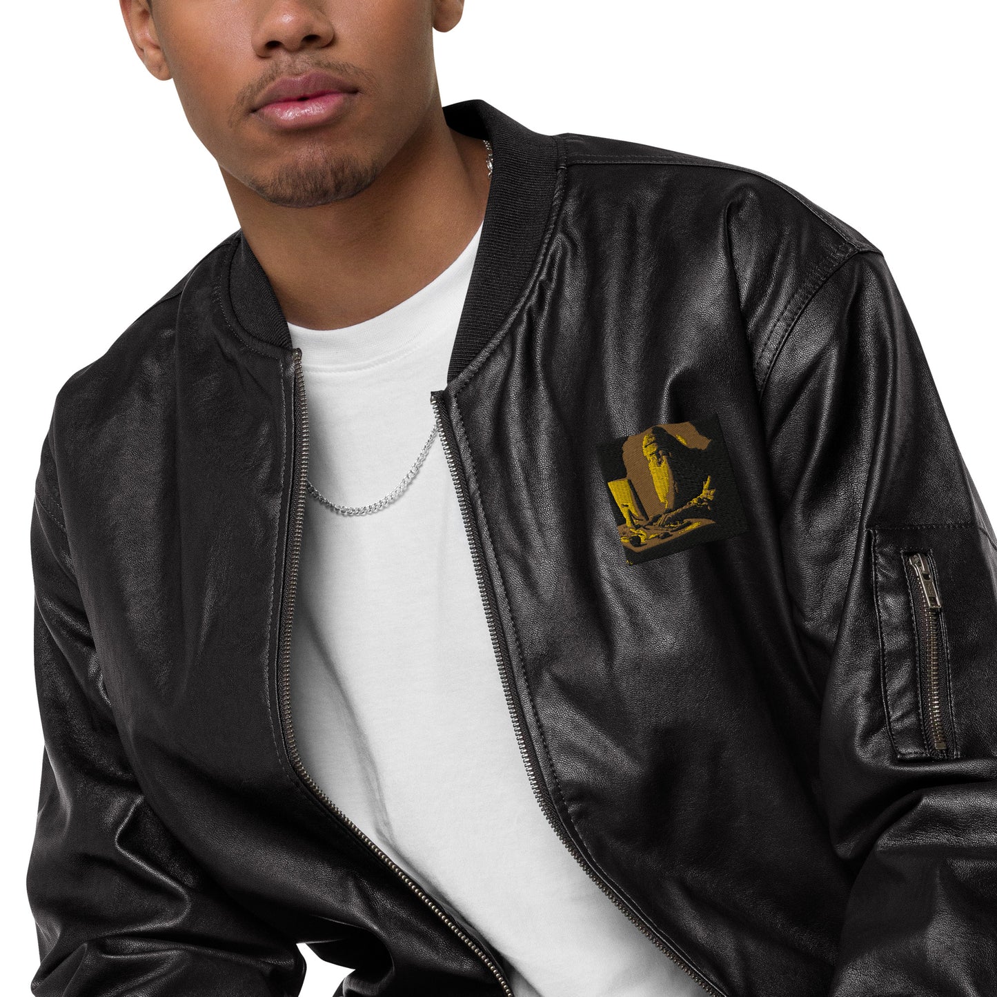 Leather Bomber Jacket - The God Ball Originals by Chris Rabalais (2024)