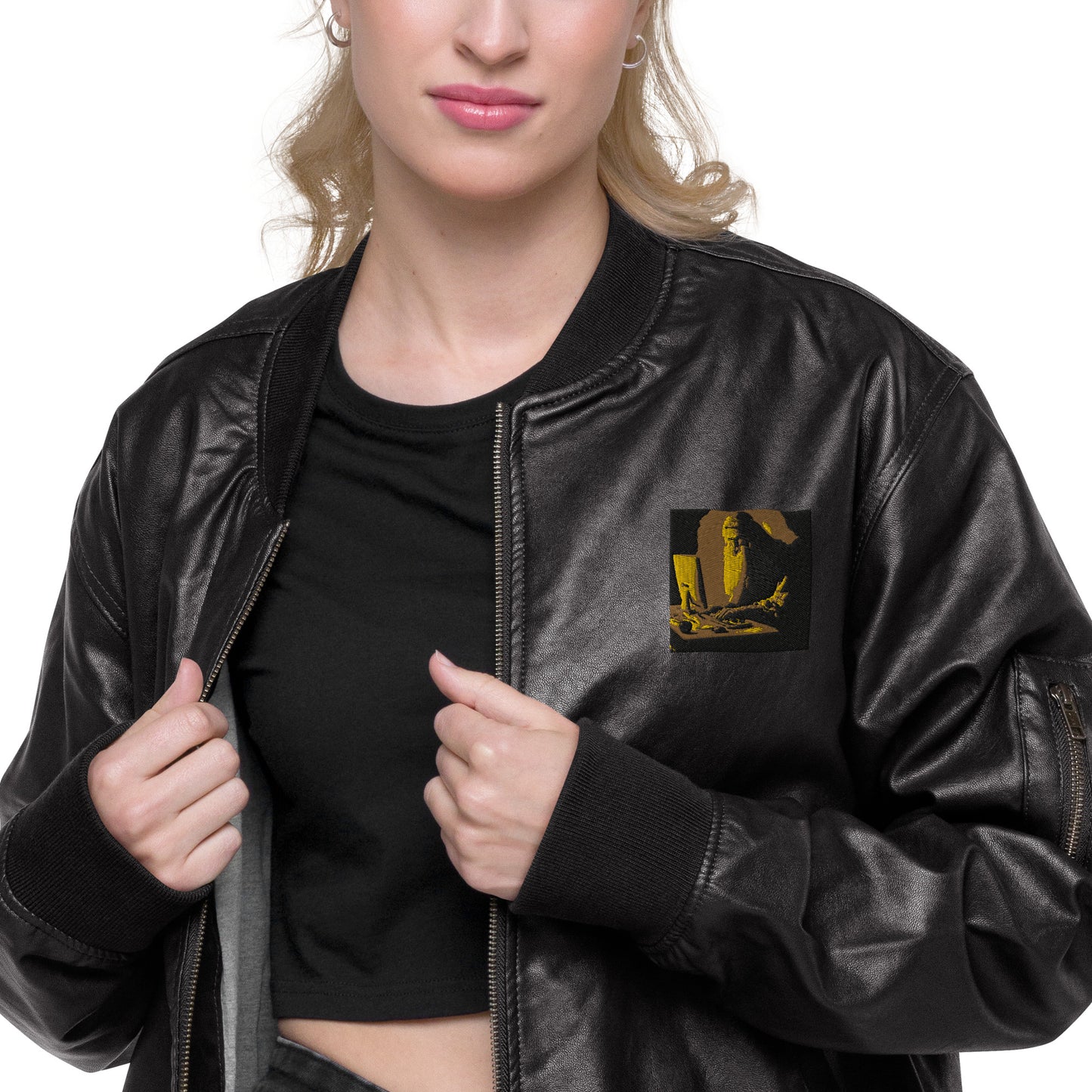 Leather Bomber Jacket - The God Ball Originals by Chris Rabalais (2024)