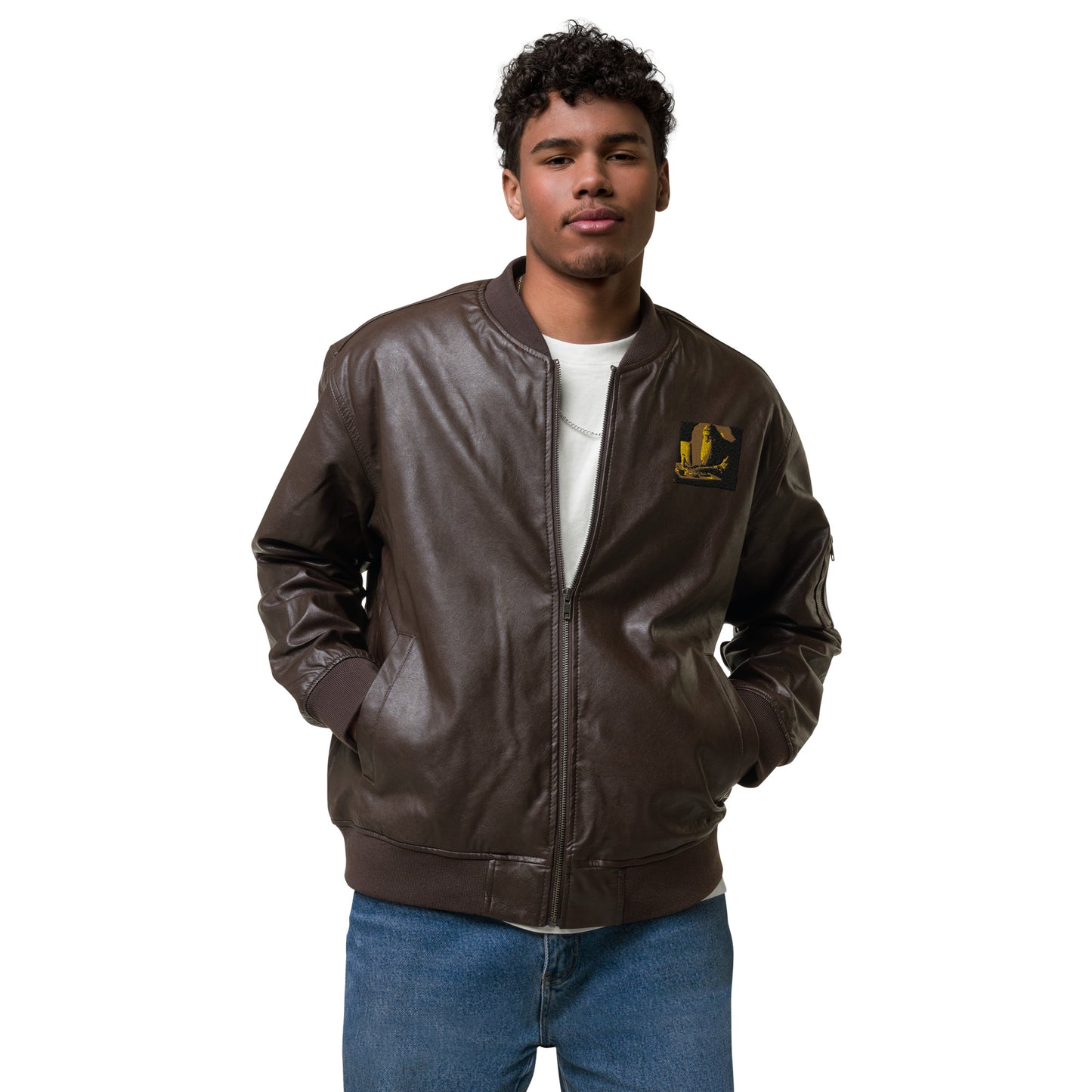 Leather Bomber Jacket - The God Ball Originals by Chris Rabalais (2024)