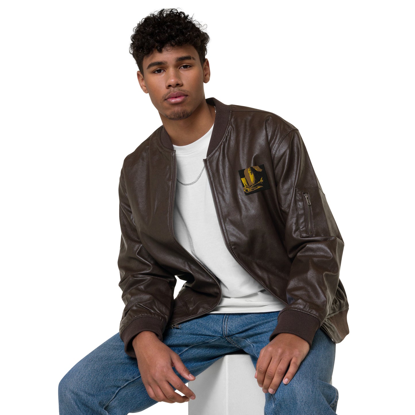 Leather Bomber Jacket - The God Ball Originals by Chris Rabalais (2024)