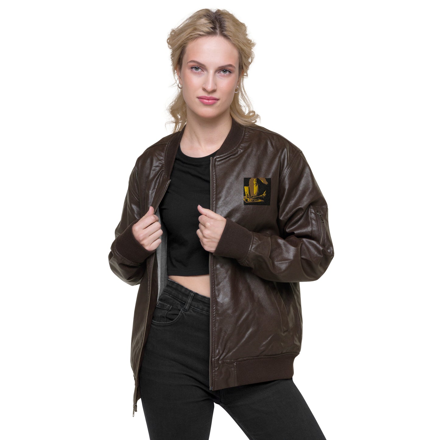 Leather Bomber Jacket - The God Ball Originals by Chris Rabalais (2024)