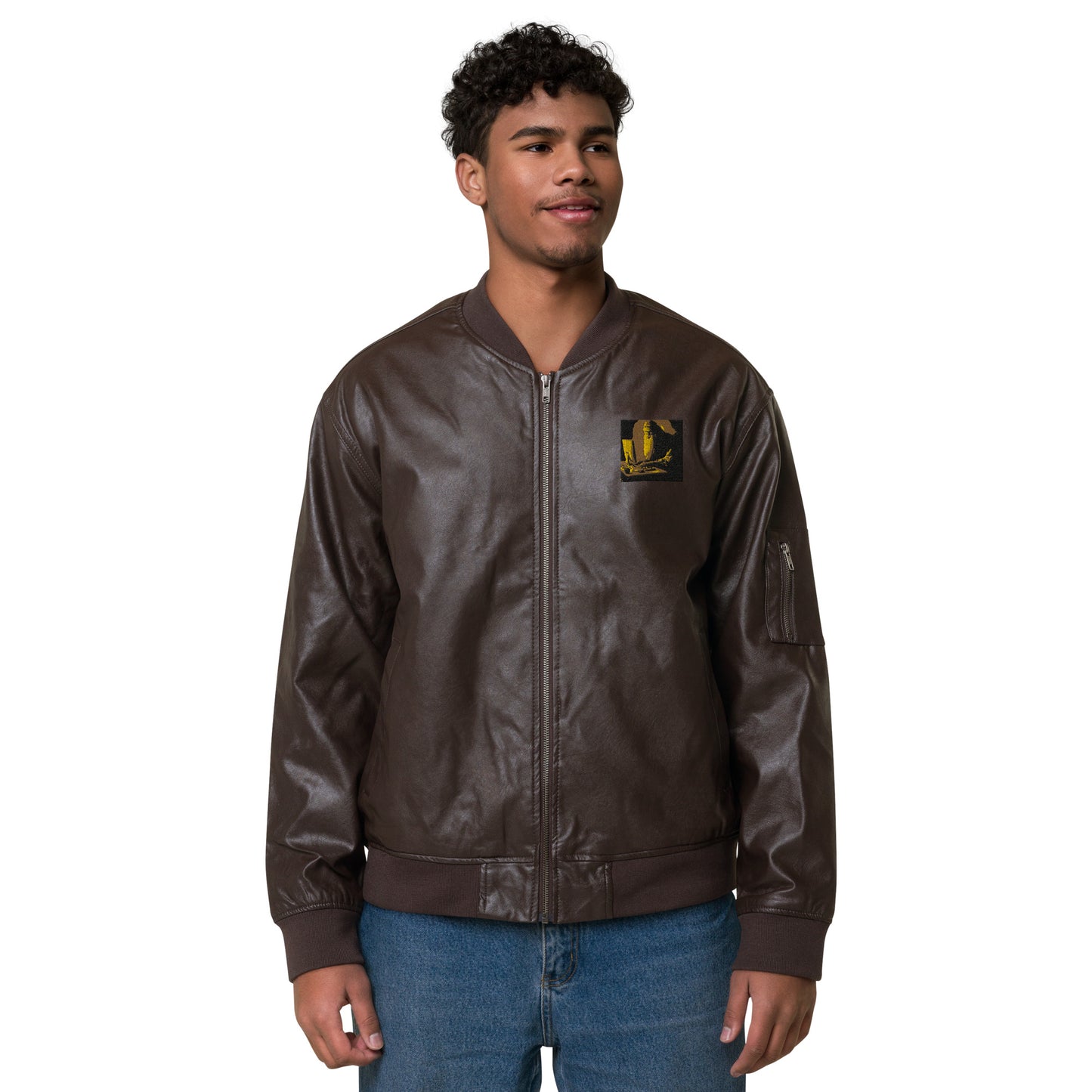 Leather Bomber Jacket - The God Ball Originals by Chris Rabalais (2024)
