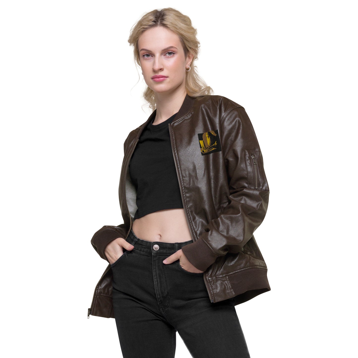 Leather Bomber Jacket - The God Ball Originals by Chris Rabalais (2024)