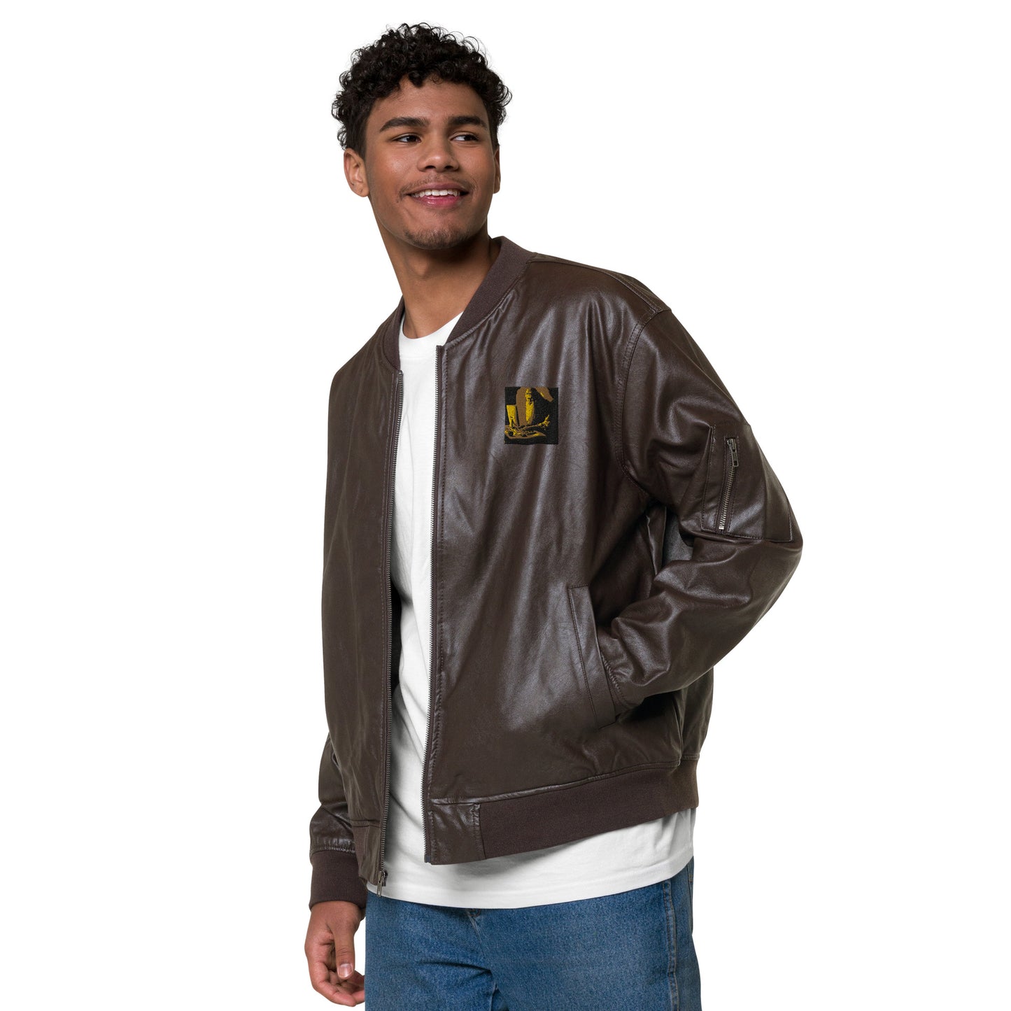 Leather Bomber Jacket - The God Ball Originals by Chris Rabalais (2024)