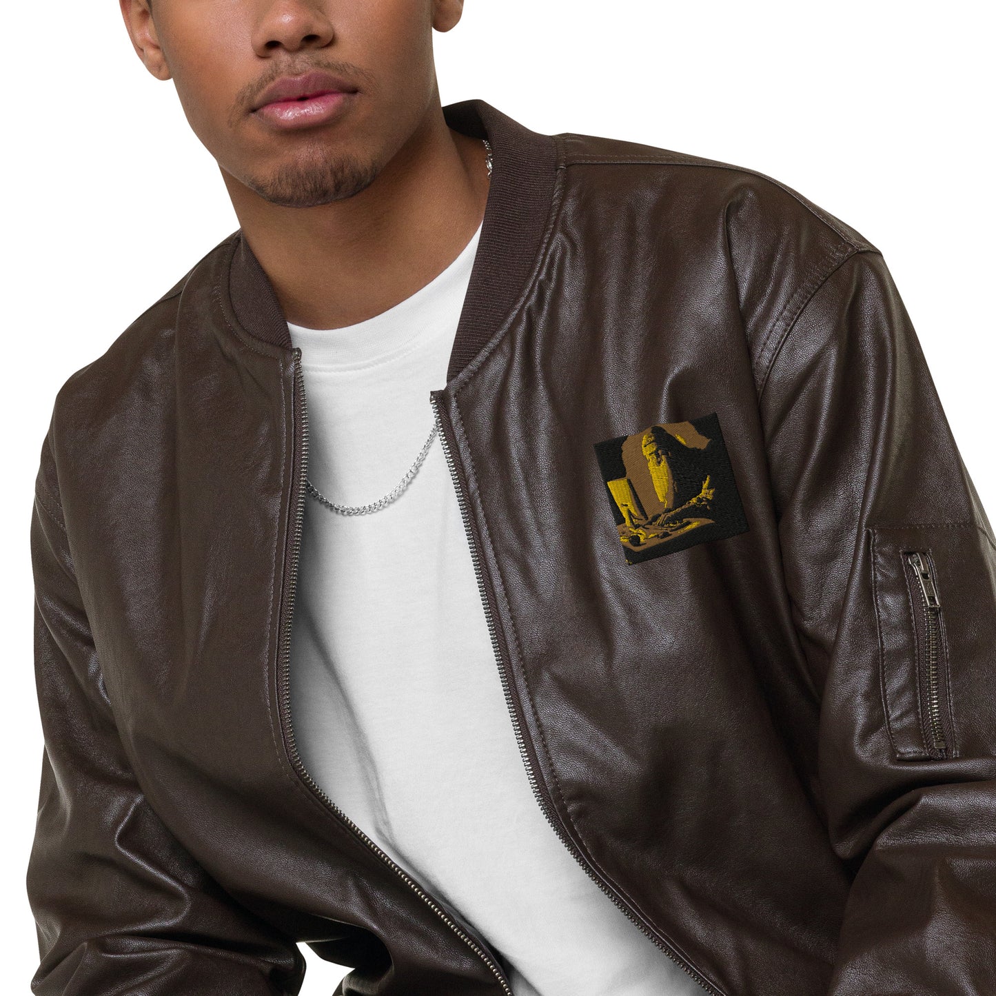Leather Bomber Jacket - The God Ball Originals by Chris Rabalais (2024)