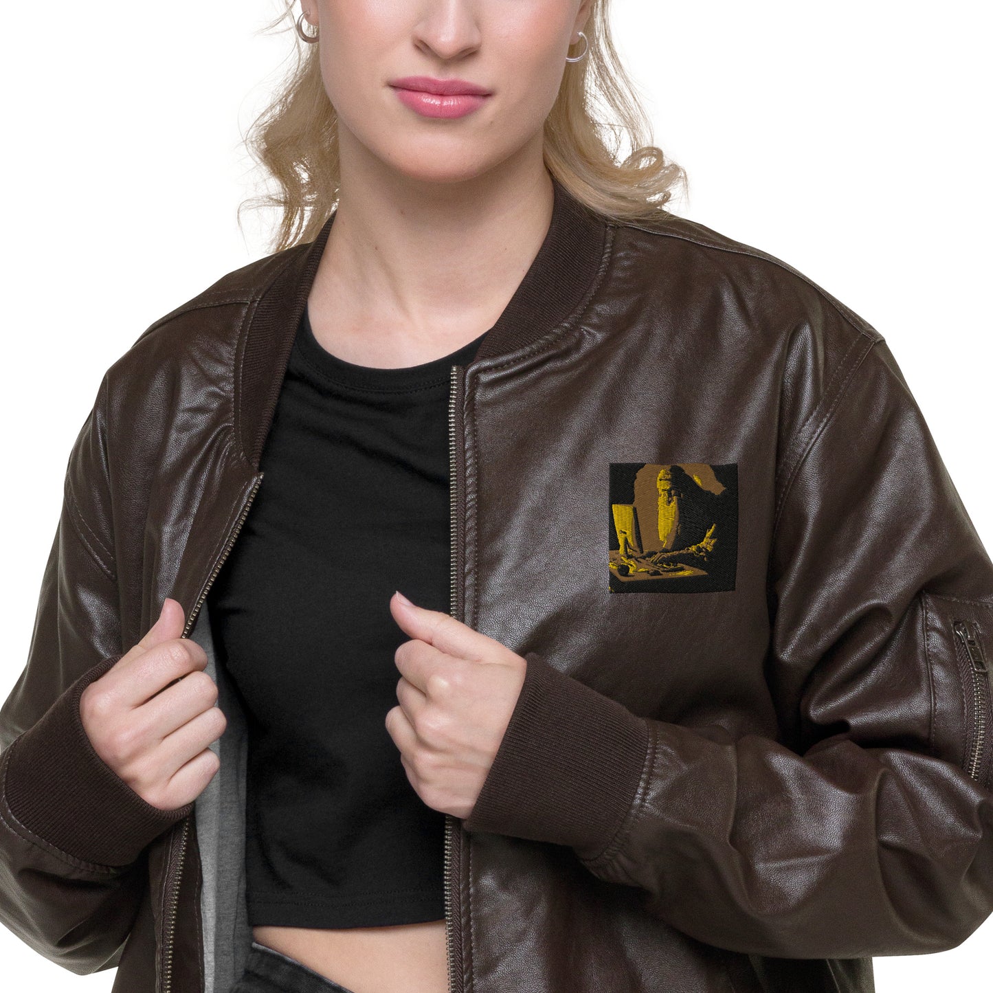Leather Bomber Jacket - The God Ball Originals by Chris Rabalais (2024)