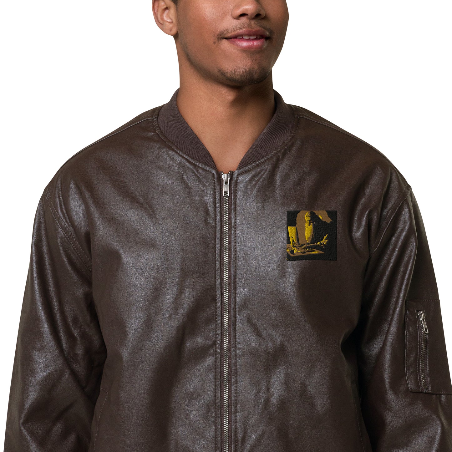 Leather Bomber Jacket - The God Ball Originals by Chris Rabalais (2024)