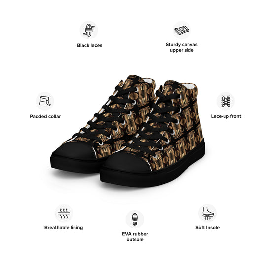 Men’s Premium High Top Canvas Shoes (Full Print) - The God Ball Originals by Chris Rabalais (2024)