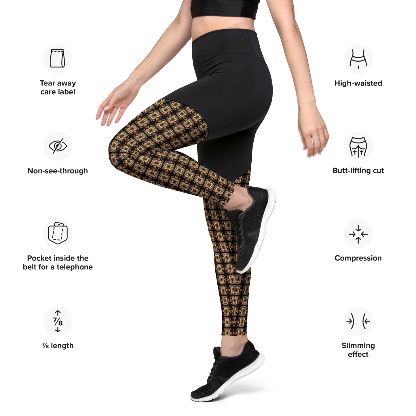 Platinum Ladies Sports Leggings (Full Print) - The God Ball Originals by Chris Rabalais (2024)