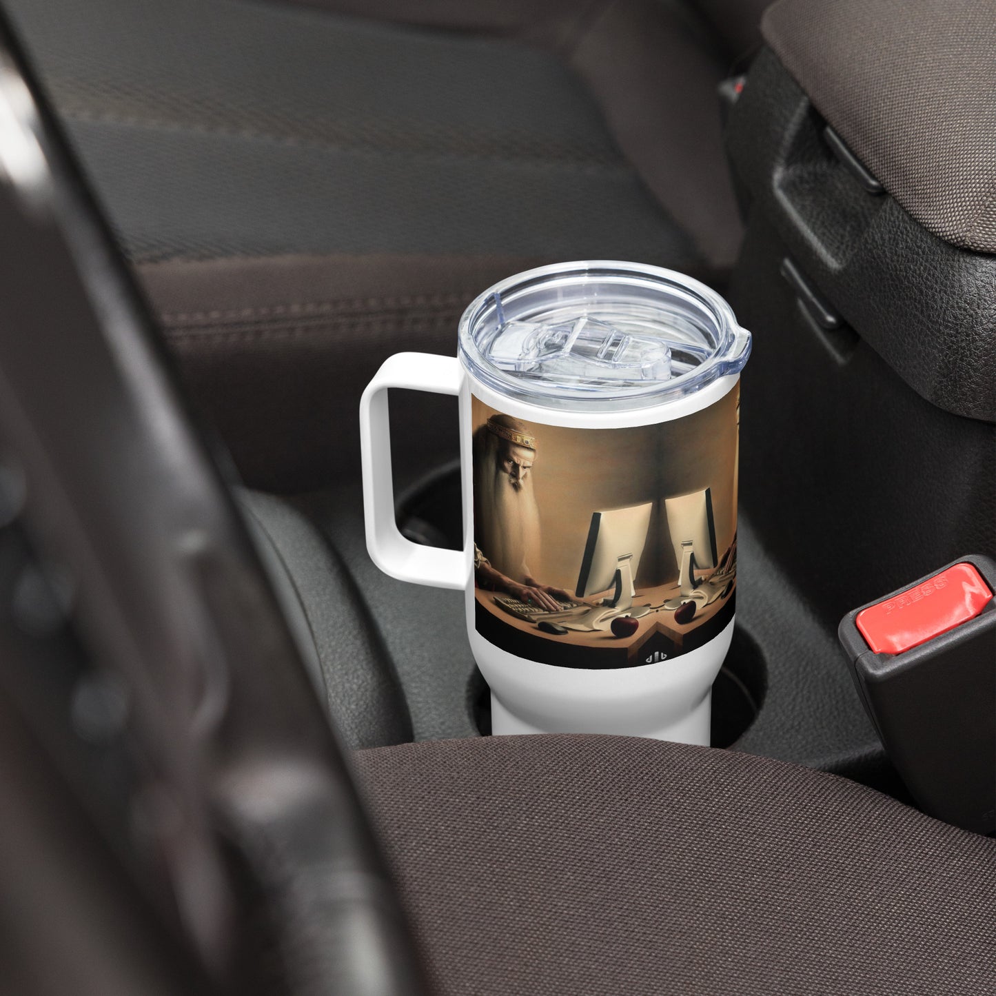 Travel Mug with a Handle - The God Ball Originals by Chris Rabalais (2024)